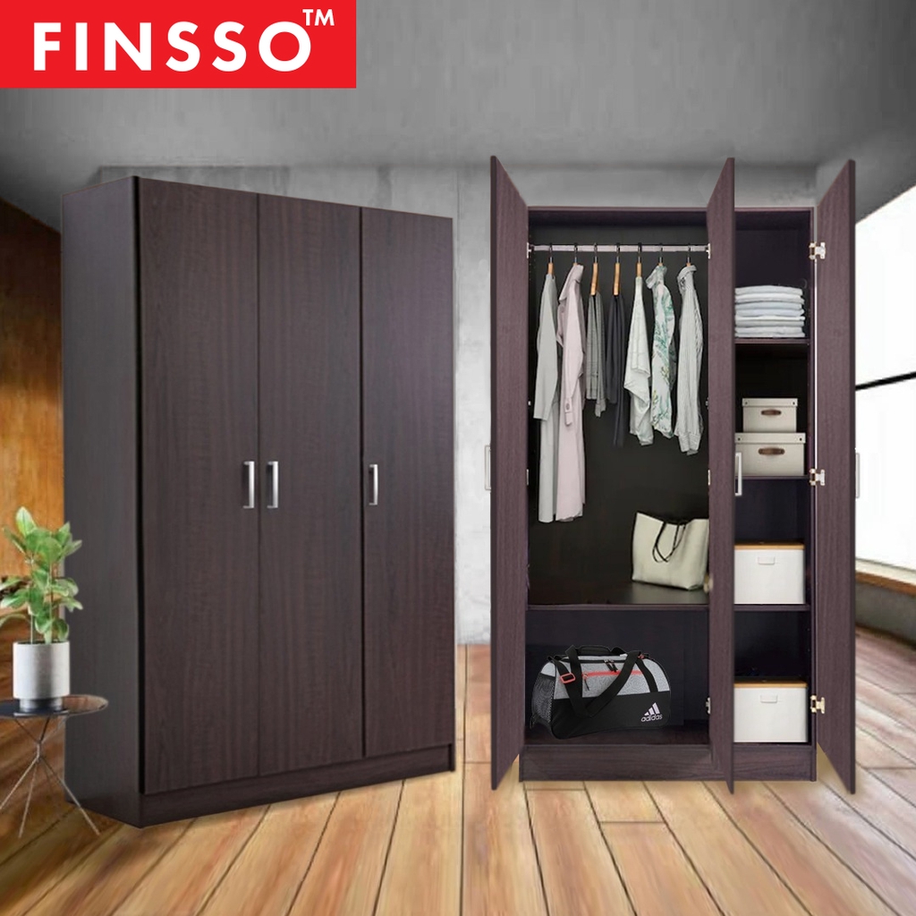 FINSSO: Bedroom Set Jules Queen Divan Bed Frame with 3 door Wooden Wardrobe / Dressing Mirror