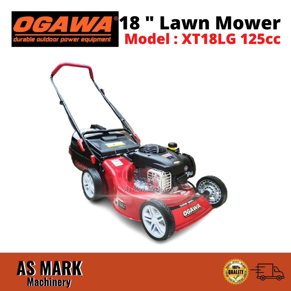 Ogawa 18"  XT18LG Gasoline Hand Push Lawn Mower 125cc B&S Engine Made in USA Mesin Potong Rumput Mesin Rumput Tolak
