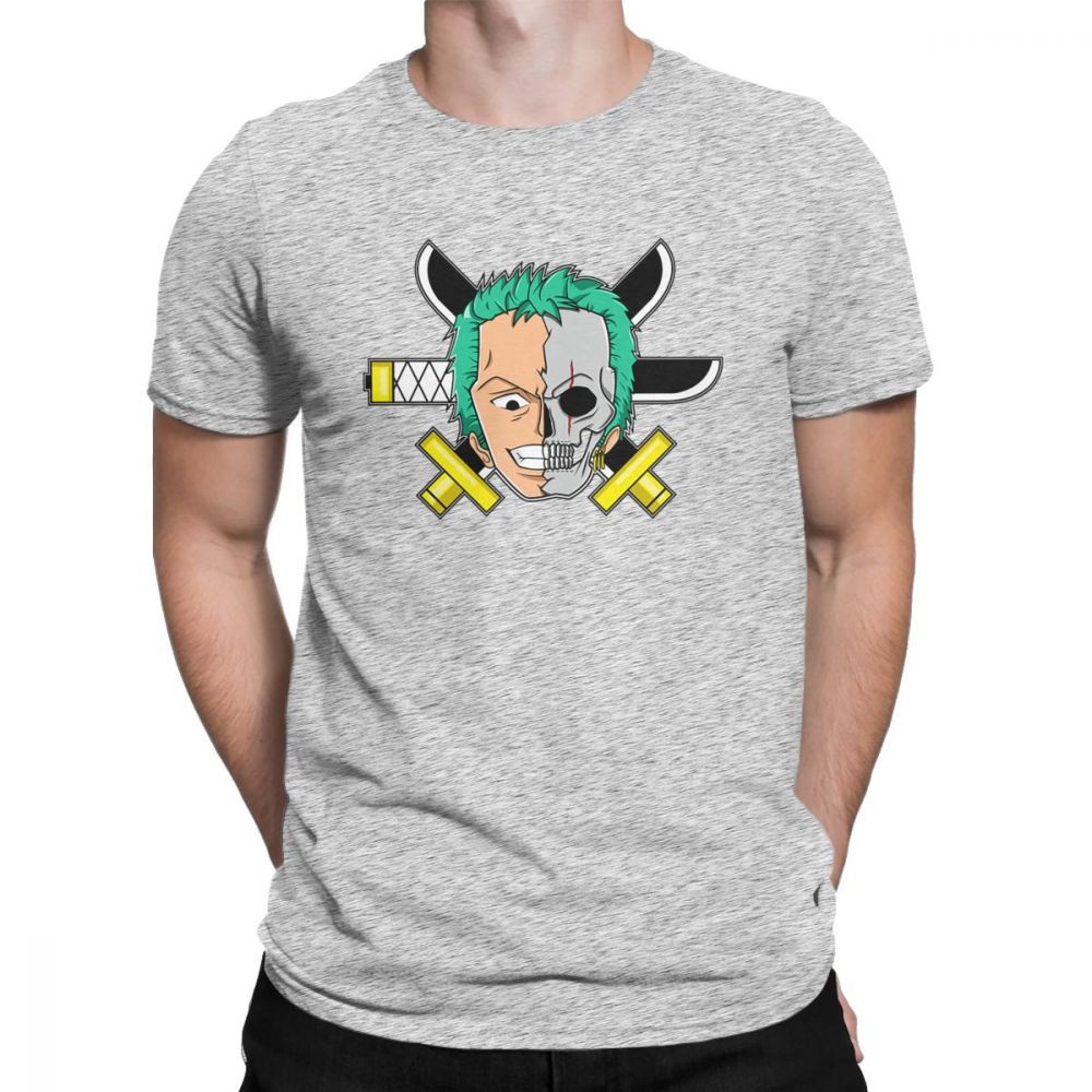 Roronoa Zoro Skull Men S T Shirt Anime Comic Funny Short Sleeve T Shirt D1204 Shopee Malaysia - roblox zoro shirt