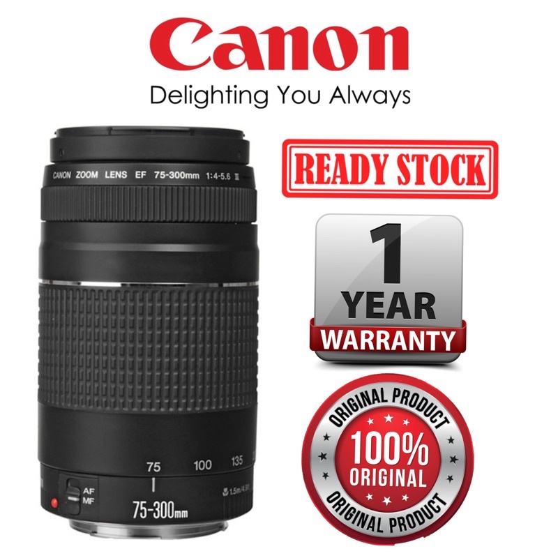 Canon 75 300mm Iii Super Zoom Lens Guarantee New Original Product Shopee Malaysia