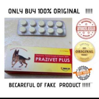 DEWORMER FOR DOGS PRAZIVET PLUS (1 TABLET) UBAT CACING 