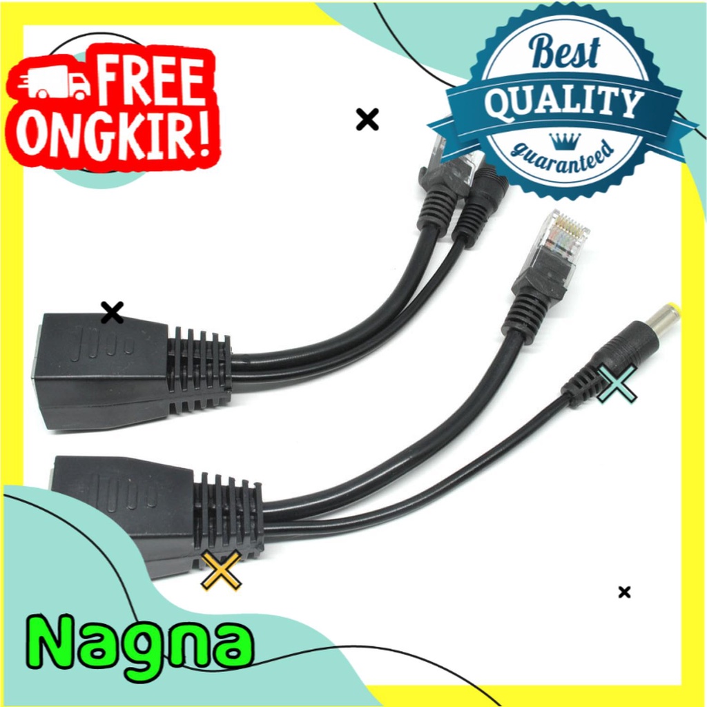 Passive PoE Power Over Cable Male And Female Power Plug D1350