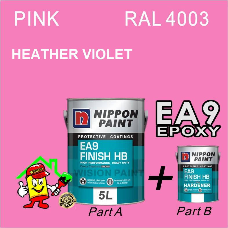 Pink Ral 4003 Heather Violet Nippon Ea9 Epoxy Finish Hb 5l