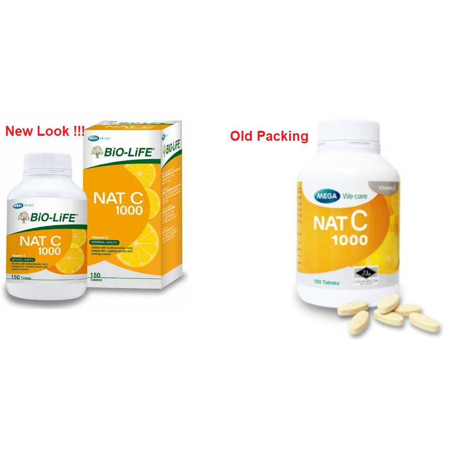 Mega We Care Nat C 1000mg Vitamin C 150s Exp 01 Shopee Malaysia