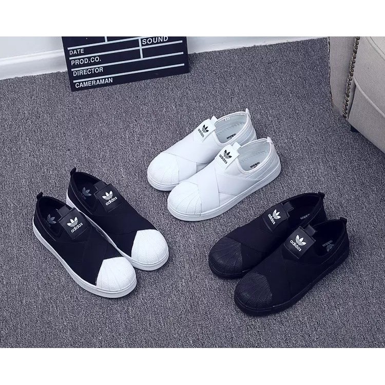 Adidas Slip On Sneakers Sport Shoes | Shopee Malaysia