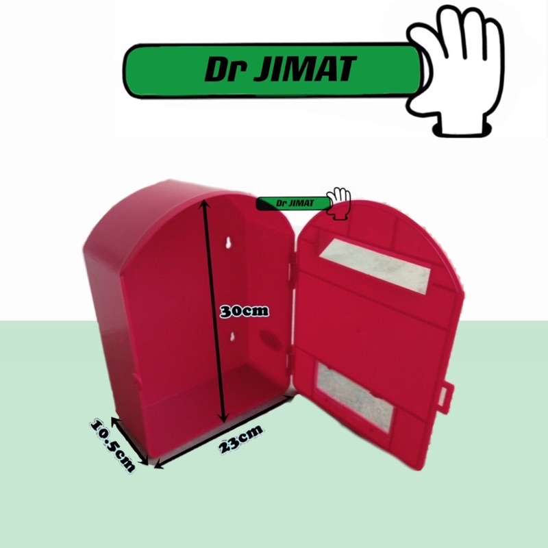 PVC Red Post Letter Box / Plastic Mail Box / Peti Surat Plastik