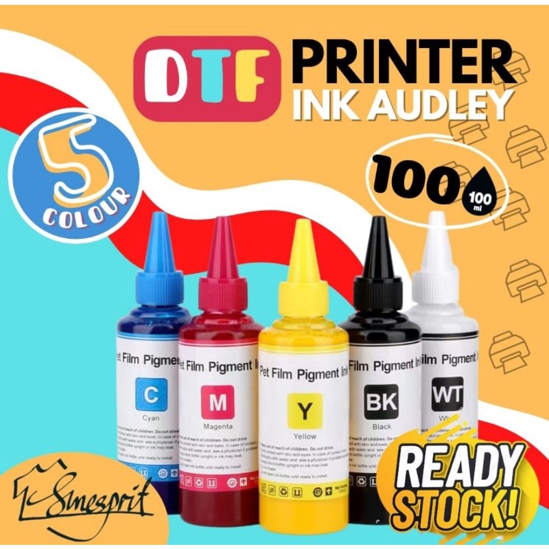 Audley brand DTF Hybrid Print Ink( CMYK+WW) Premium TipTop Quality ...