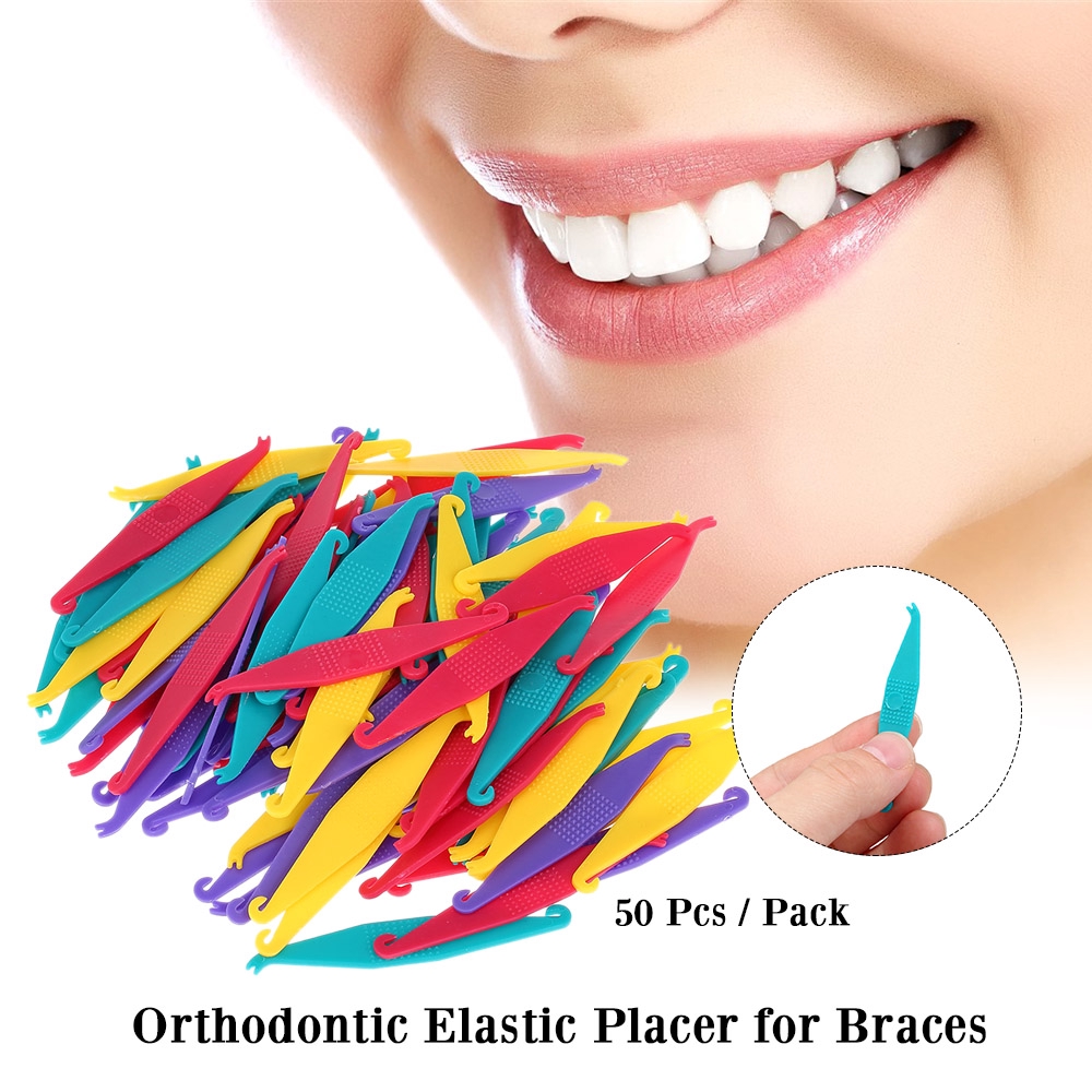 100pcs Dental Disposable Orthodontic Elastomeric Elastic Placer