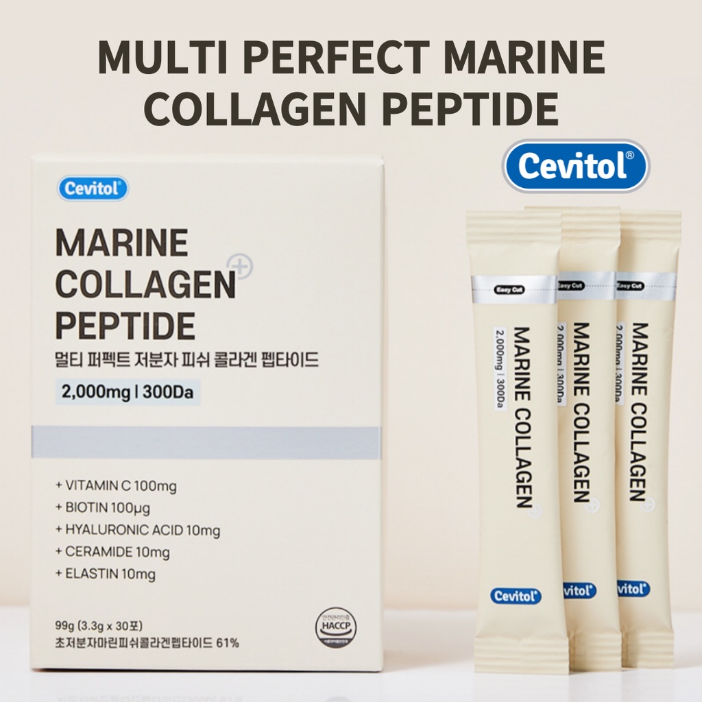 Cevitol Multi Perfect Marine Collagen Peptide 99g 30 Sticks Made In 