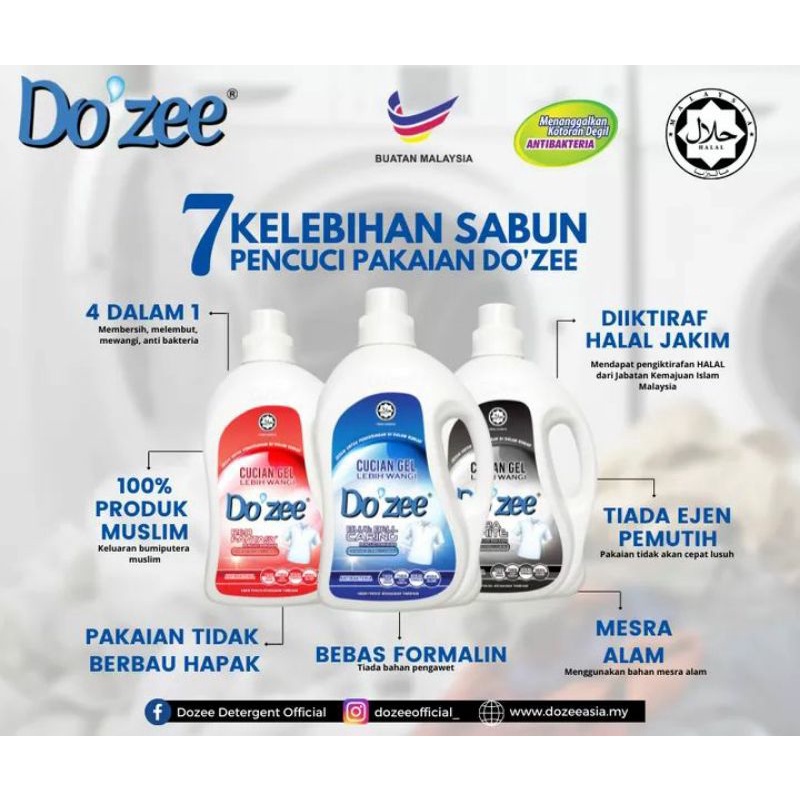 Sabun Basuh Baju Dozee (Detergent & Softener) | Shopee Malaysia