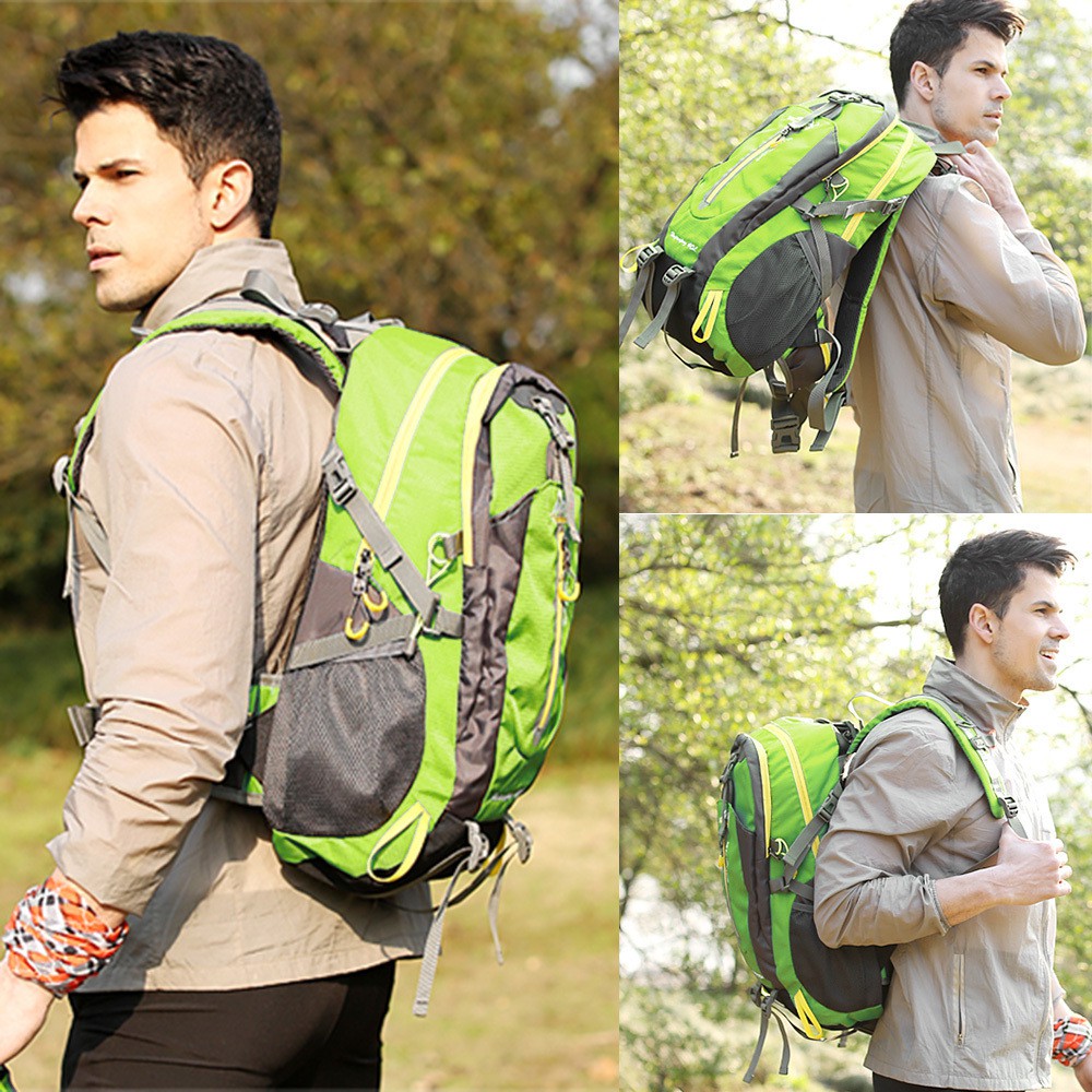 Water Resistant Bag Backpack for Climbing Camping Hiking Travel Army Green