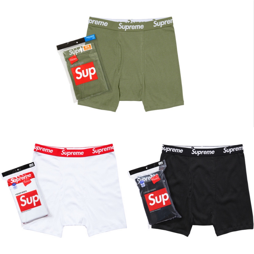 Hills Taipei Physical Store] Supreme/Hanes ️ Boxer Briefs (Single Piece)  One Piece | Shopee Malaysia