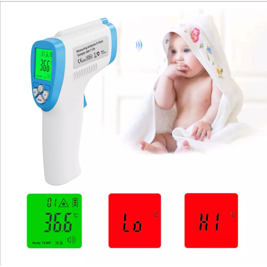 Digital LCD Noncontact IR Infrared Thermometer Forehead Noncontact