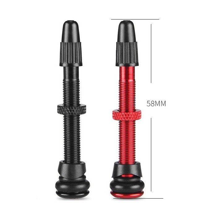 Presta Valve 58mm Cycling Tubeless Tire Tube Valve Bicycle Red Black ...