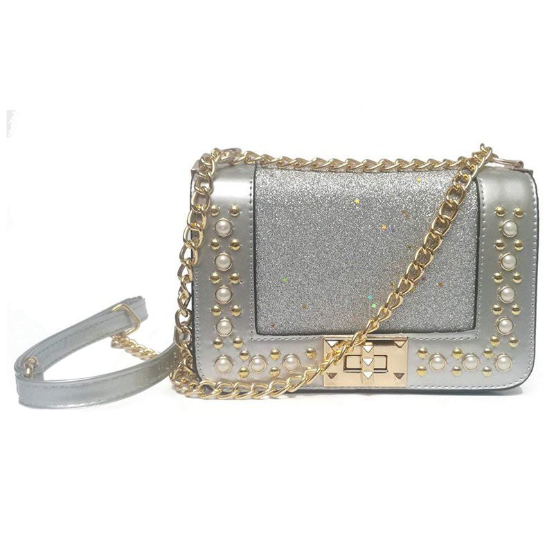 women's silver shoulder bags