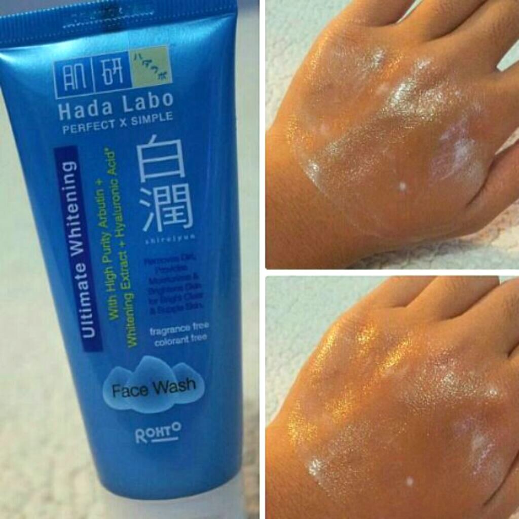 hada labo ultimate whitening face wash