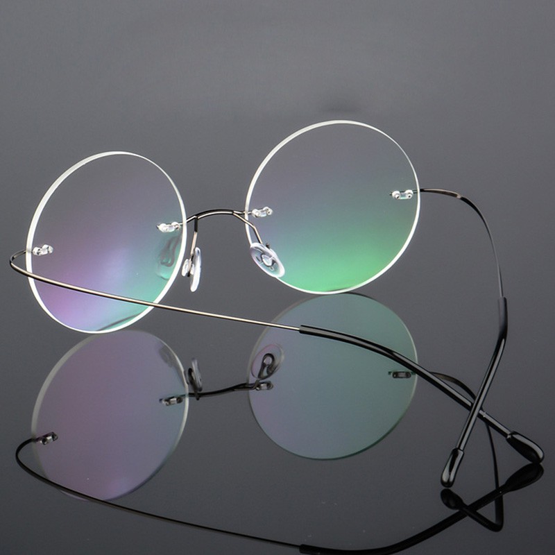 frameless circle glasses