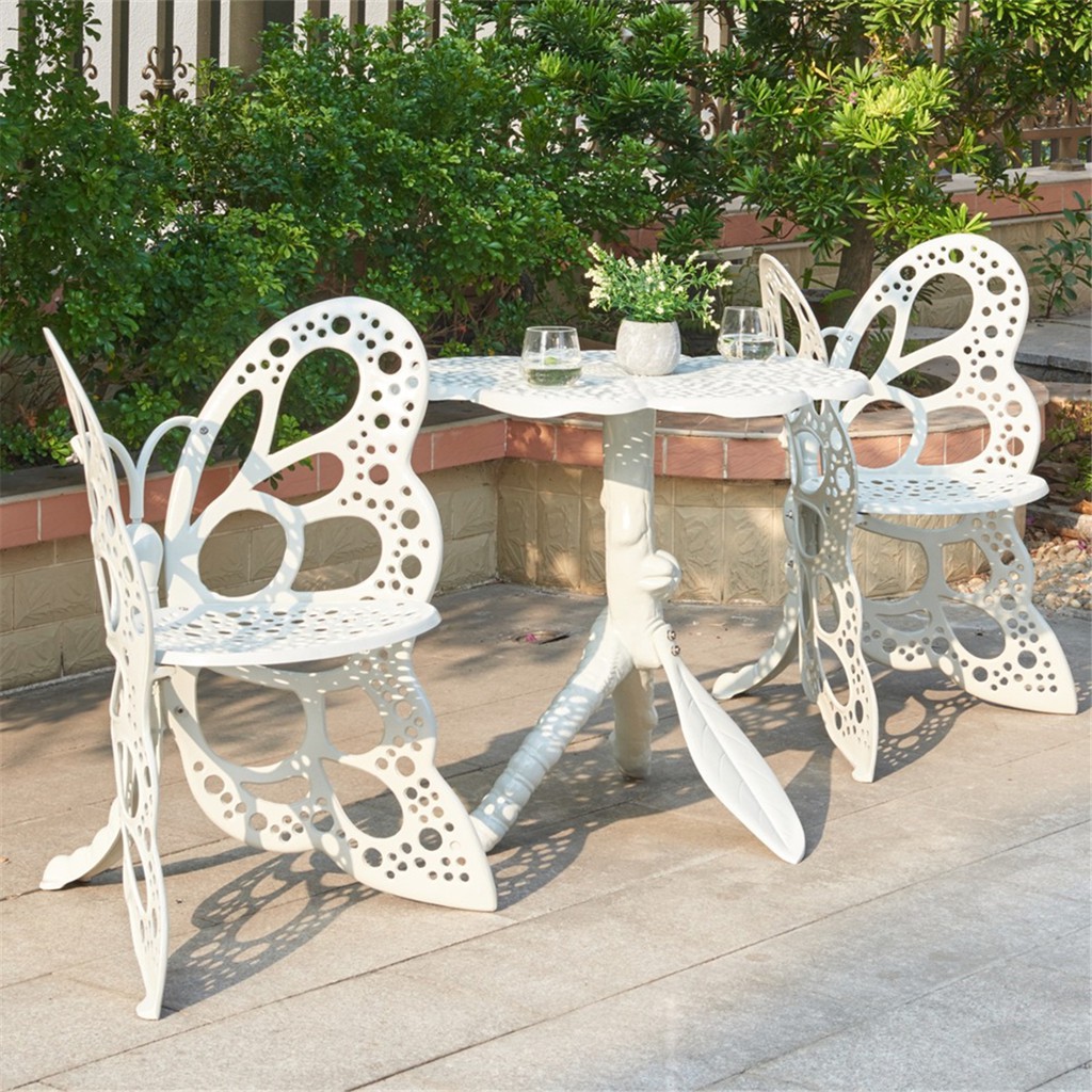 Outdoor Furniture Cast Aluminum Patio Butterfly Chair Shopee Malaysia