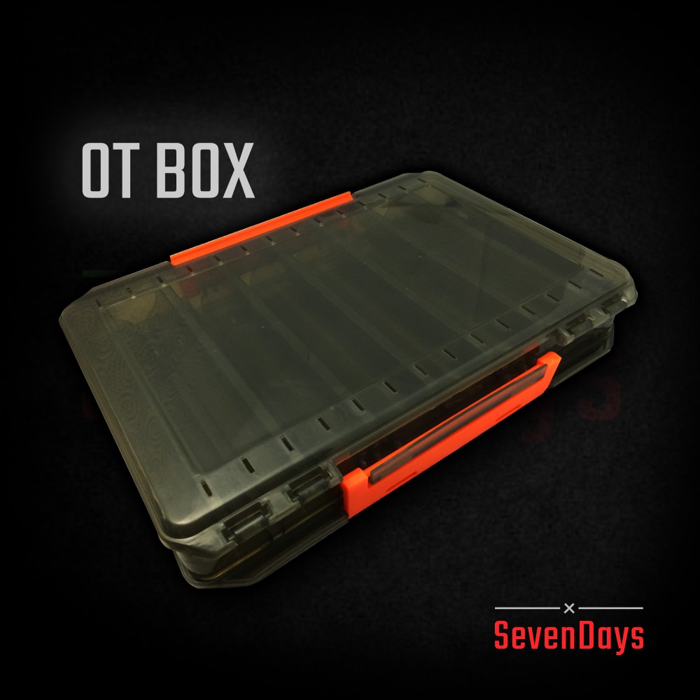 SevenDays OT Box Fishing Lure Tackle Tool Box 2 Sided Compartments ...