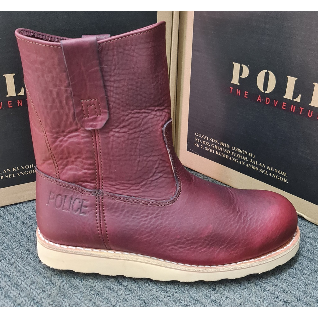 Police 9123 Men's 8" Premium Safety Work Boots Steel Toe Cap Steel