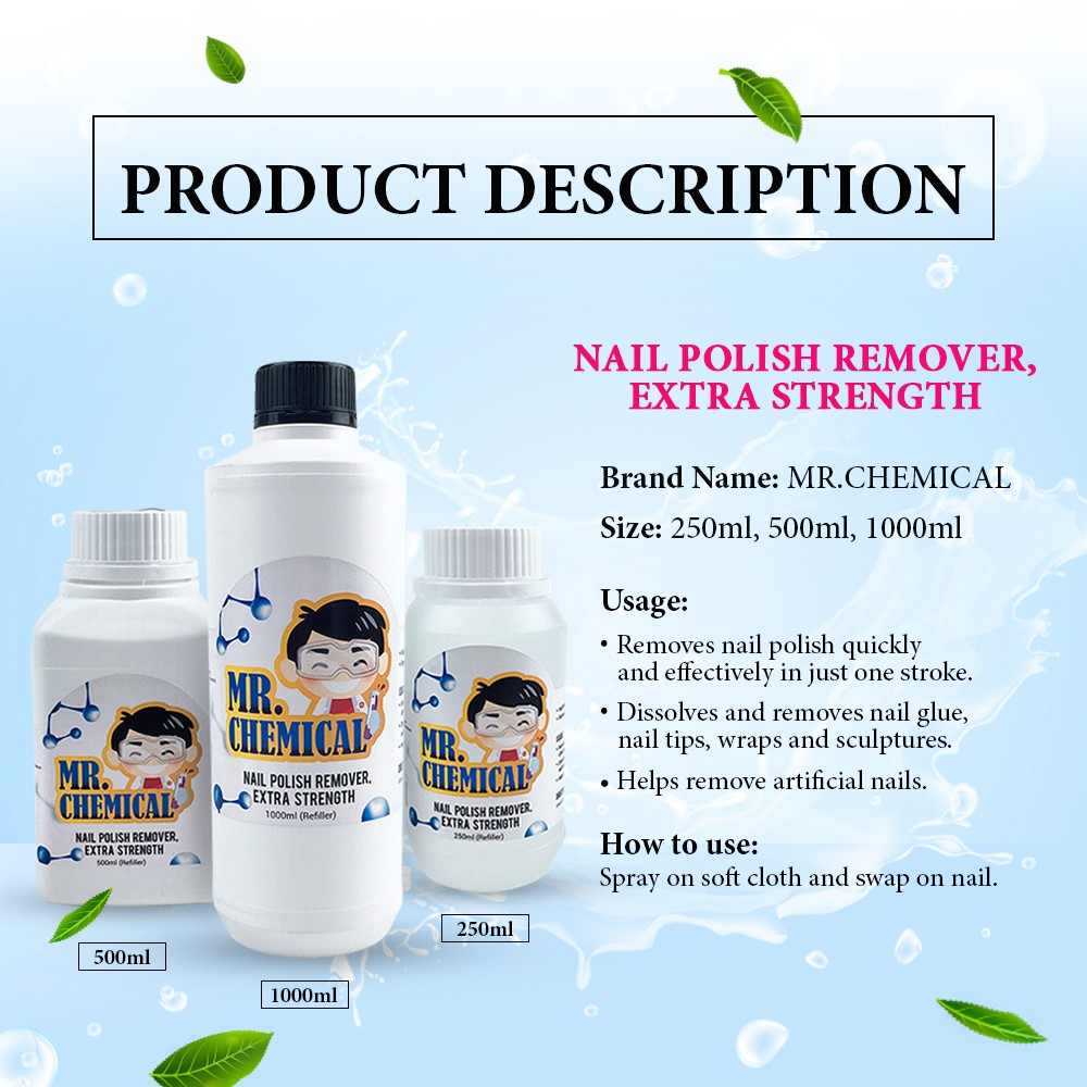 Nail Polish Remover (Acetone %) 1000ml () | Shopee Malaysia