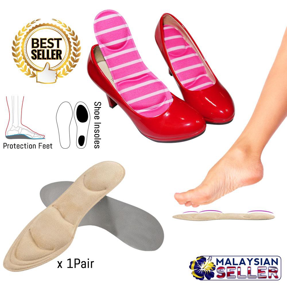 Ladies Feet Heels Sponge 3d Shoe Insoles With Pads Diy Cutting