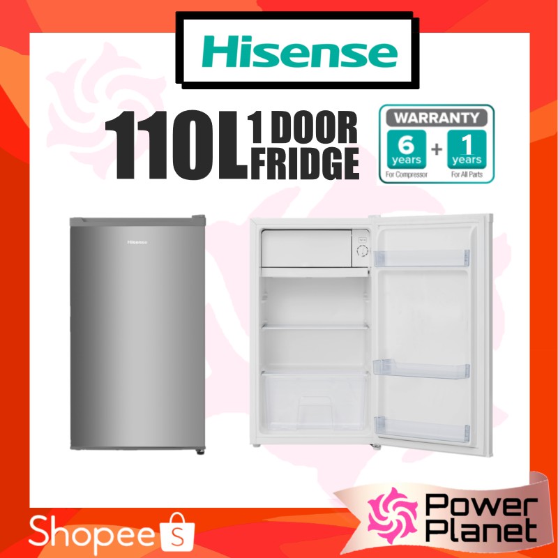 Hisense 110l Single Door Fridge Rr120d4agn 1 Door Refrigerator Shopee Malaysia