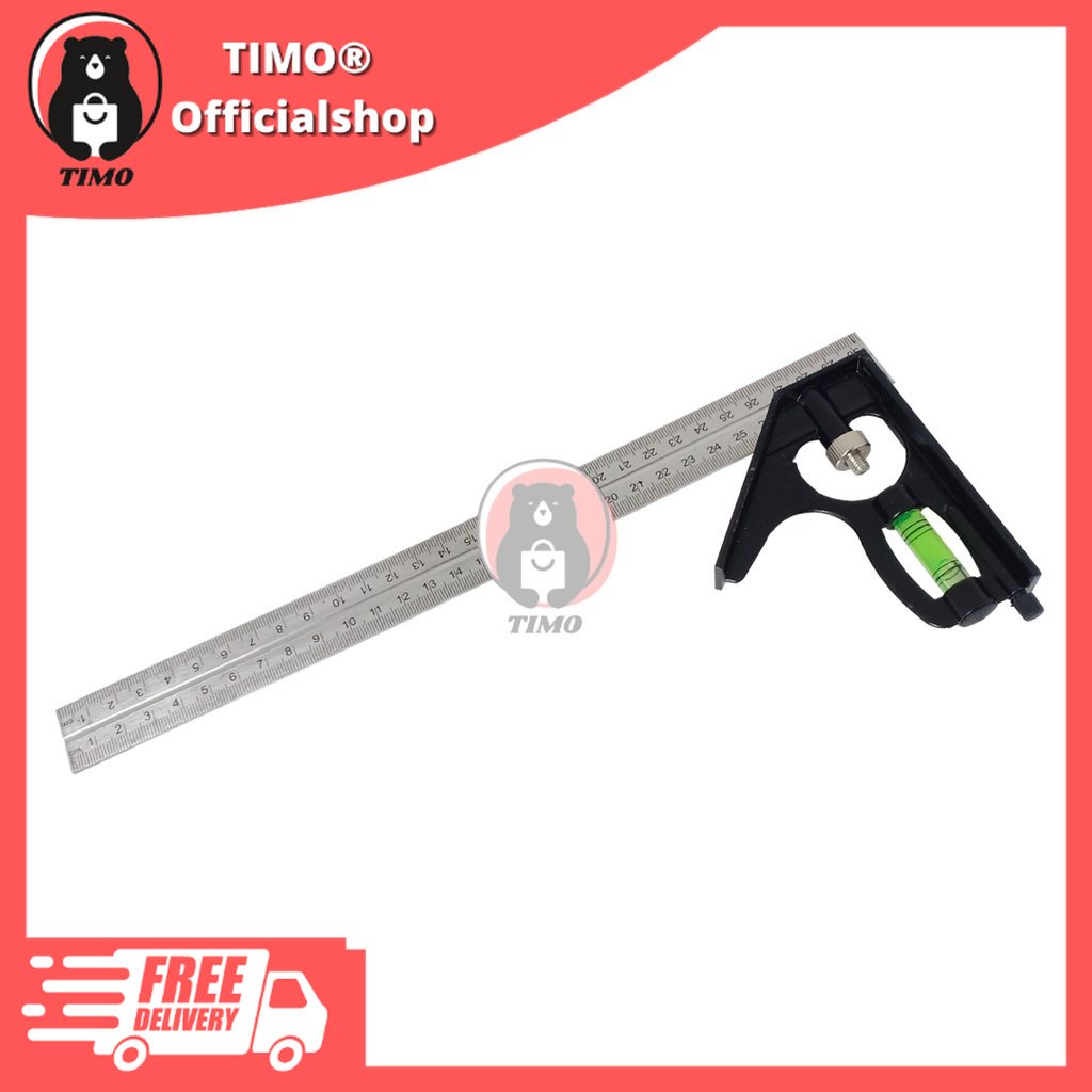 Adjustable Combination Tri Square Set Right Angle Ruler With Water ...