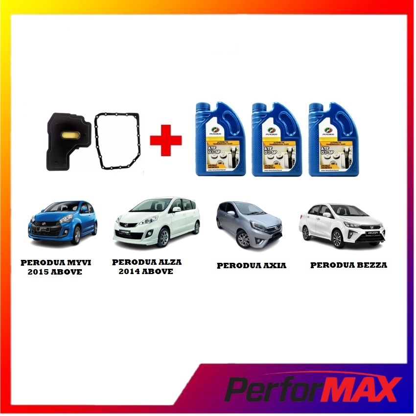 GENUINE PERODUA ATF SP3 (3LITER) + GEARBOX AUTO FILTER SET FOR PERODUA