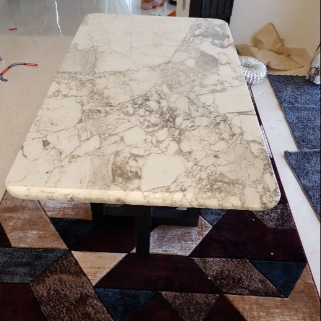 Marble Dining Table Arabescato New Shopee Malaysia