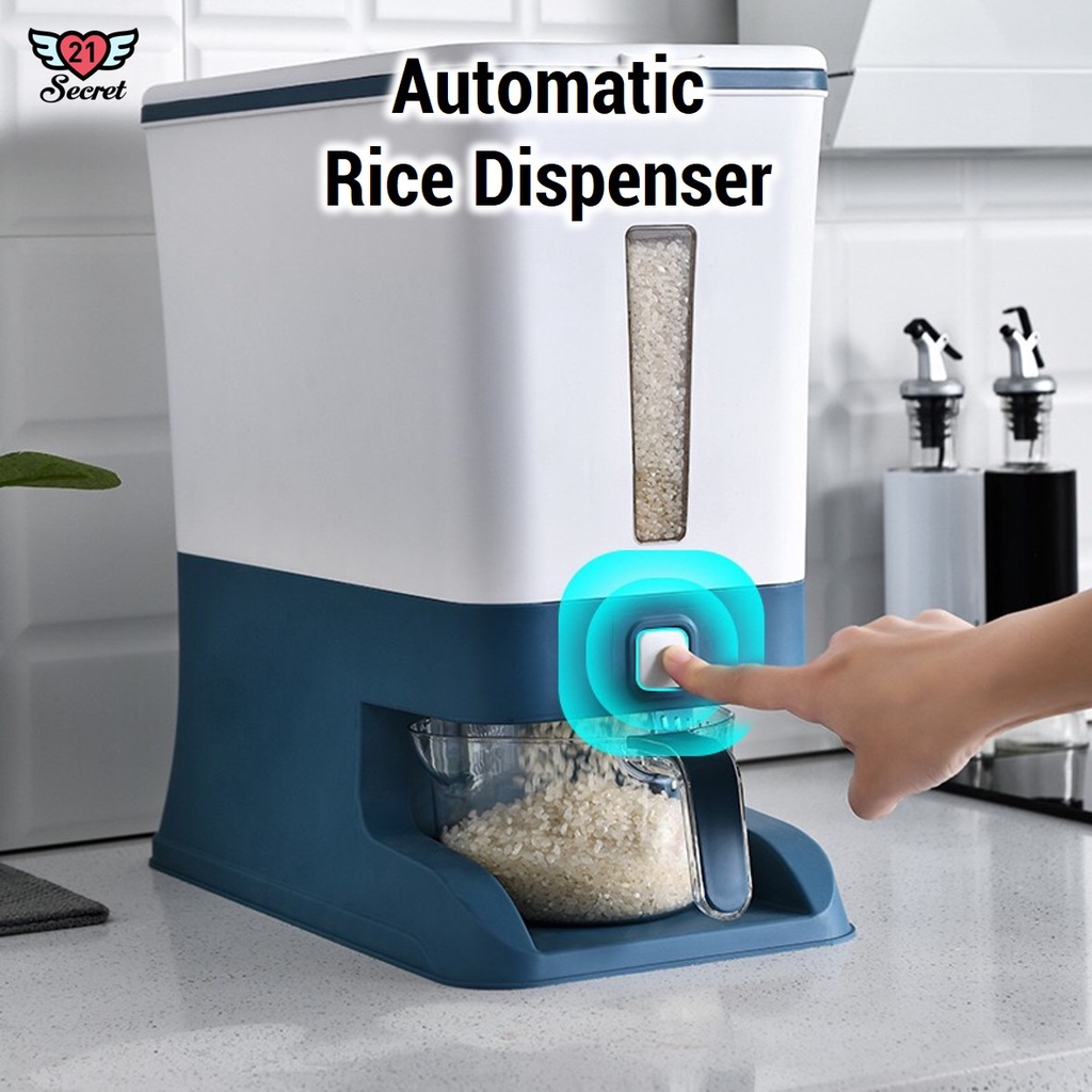 12KG Automatic Rice Dispenser Smart Rice Dispenser Rice Storage Rice Bucket Rice Tank Bekas Beras Penyimpan Kotak Beras