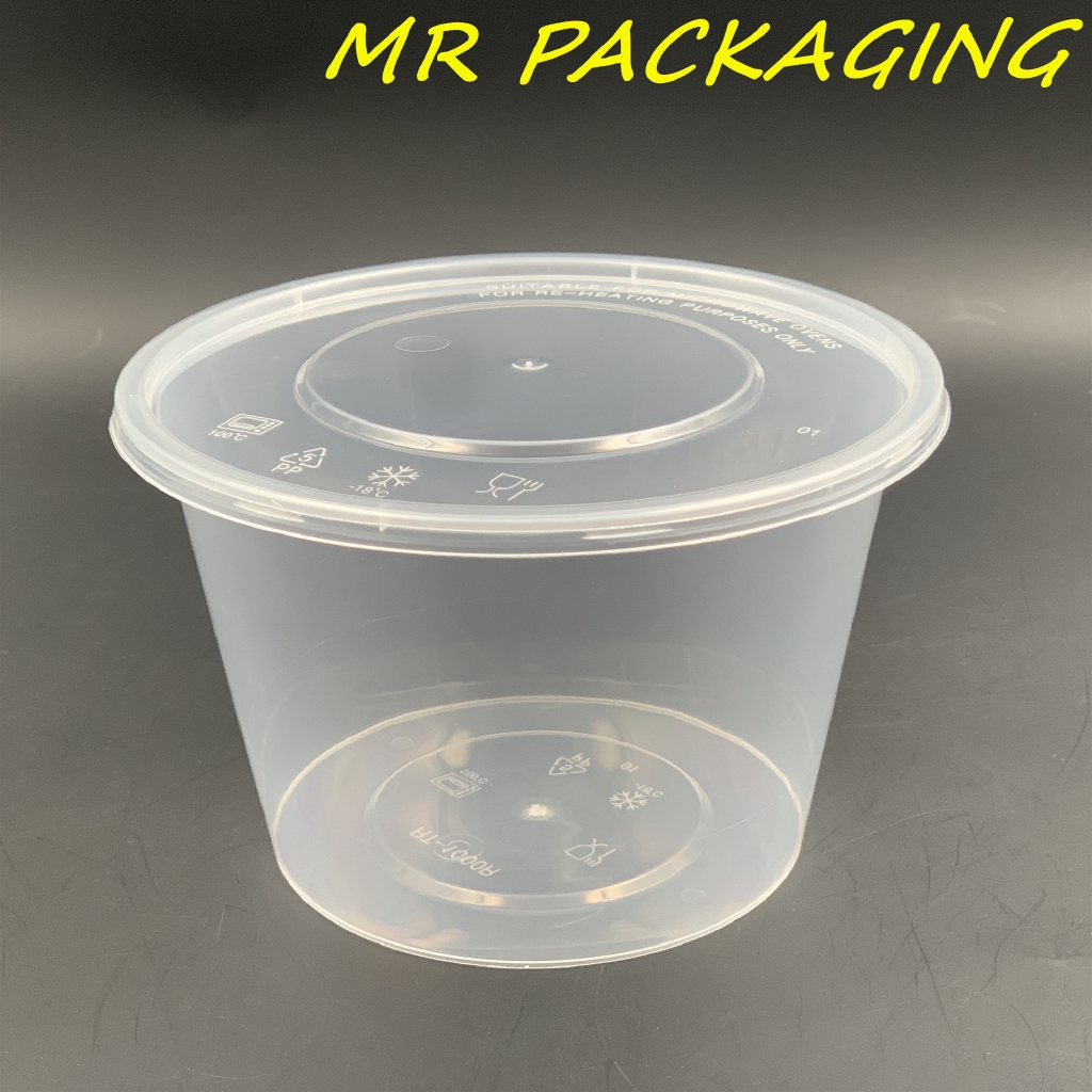 1000ml Felton Round Disposable Plastic Pp Food Container 50pcs 1000 Ml Rt 1000r Rt 1000 R Shopee Malaysia