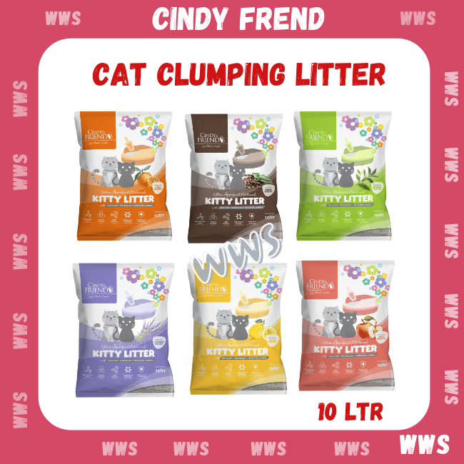 Cindy & Friends Kitty Cat Litter Clumping Litter Pasir Kucing 10L