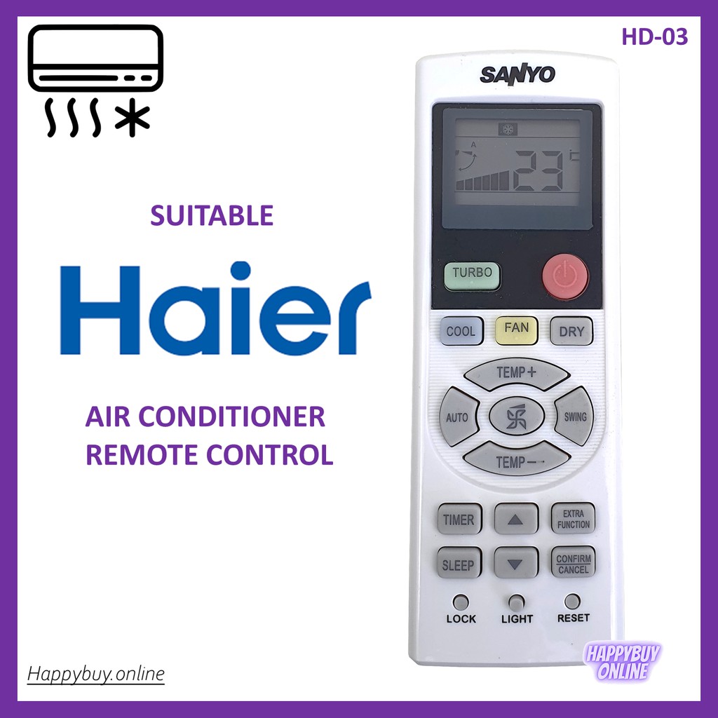 Haier Aircond Air Conditioner Remote Control Haier Aircond Remote HD03