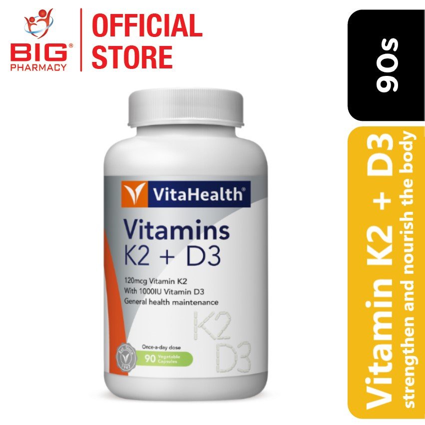 Vitahealth Vitamins K2 + D3 90s Shopee Malaysia