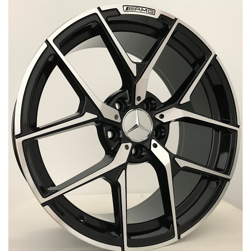 Mercedes Benz Amg 18 Inch 8jj 5x112 Et42 Car Sport Rims Cheap Wheels Black Machine Face H589 7 Shopee Malaysia