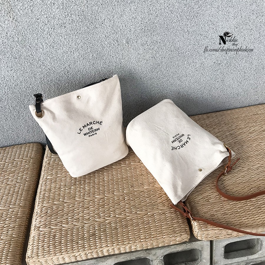 Le Marche De Whiterm fashionable canvas bags (2 bags/set) | Shopee Malaysia