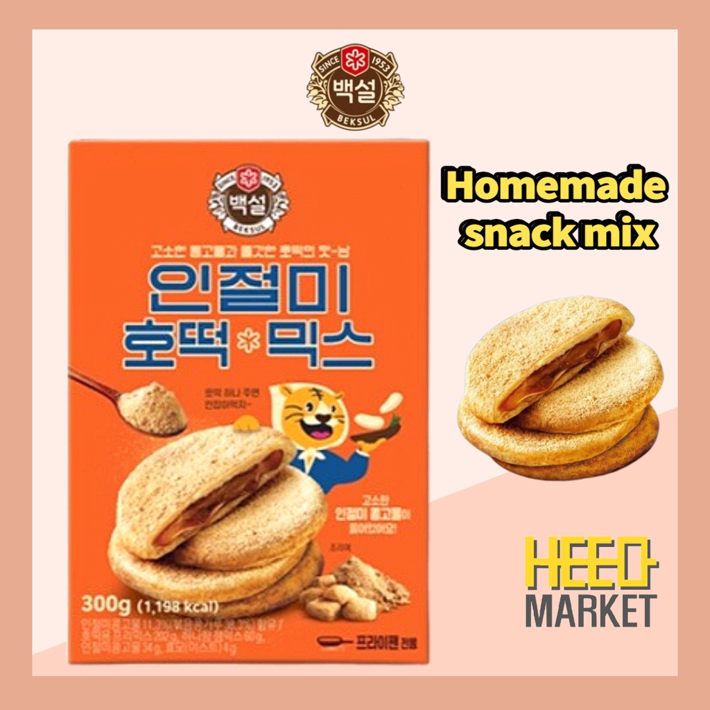[BEKSUL] Injeolmi Hotteok Mix 300g 1 pack / Handmade sticky rice pancake / Honey Hotteok