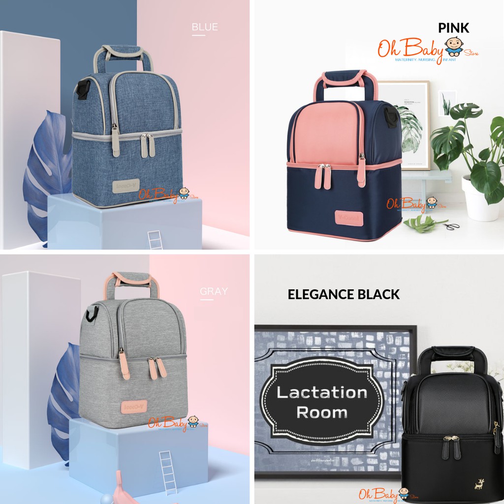 VCoool Deluxe Double Layer Cooler Bag / Beg Botol Susu Bayi Simpan