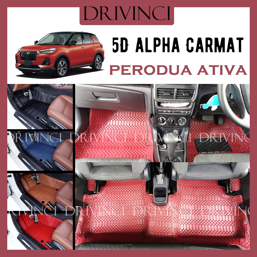 Perodua Ativa D55L 5D Alpha Carmat Car Floor Rear Mat Liner Carpet Anti