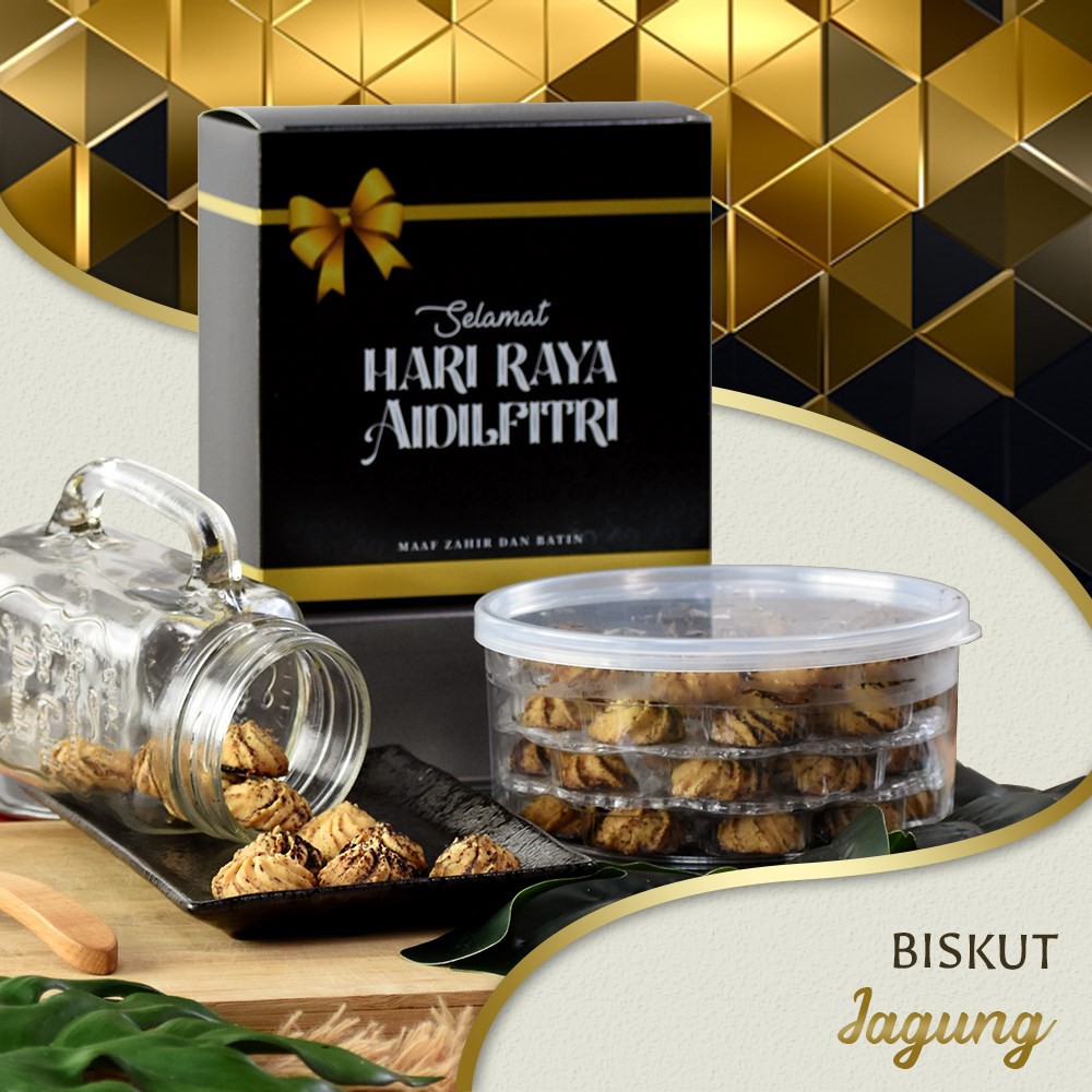 ( BISKUT RAYA HALAL ) JMOM PREMIUM BISKUT JAGUNG SAIZ BOTOL BESAR BIG