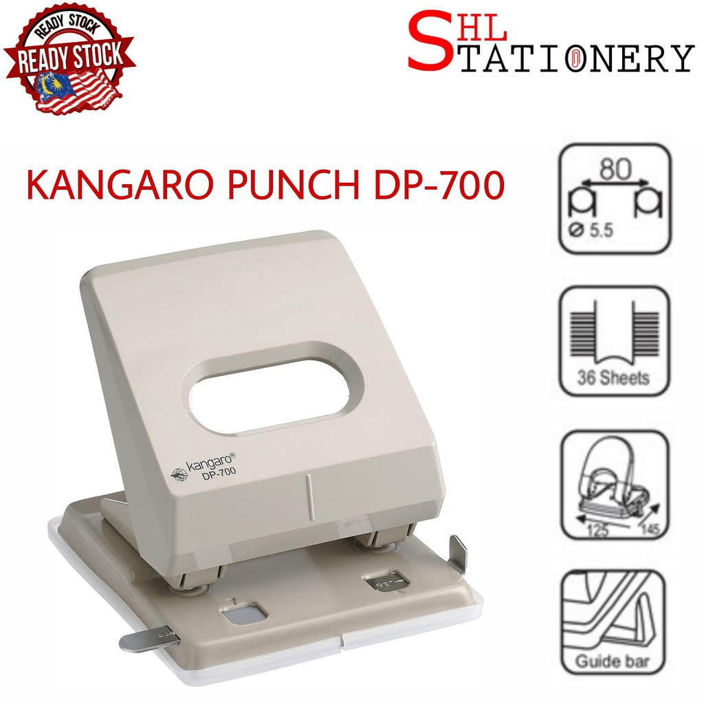 Kangaro Heavy Duty 2 Hole Metal Paper Punch Dp 700 With Robust Plastic Top Puncher No Shopee Malaysia
