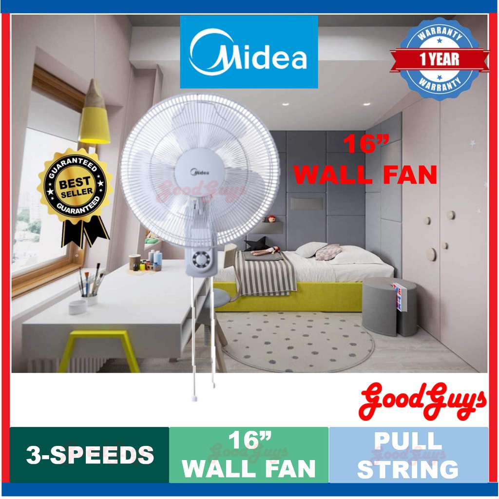 Kipas Berdiri Mini Fan Kipas Midea Mf 16fw6h Mf16fw6h 16 Wall Fan With 3 Speeds Mf 16fw15ka Mf16fw15ka Shopee Malaysia