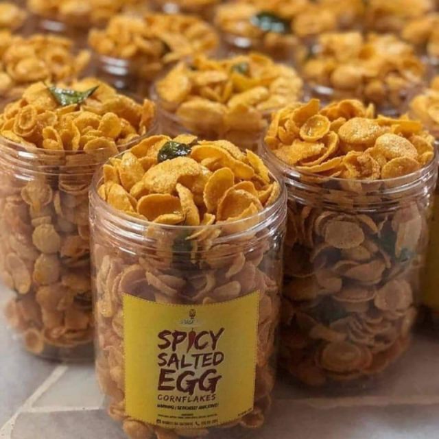 Ready Stock Aducktive Spicy Salted Egg Cornflakes