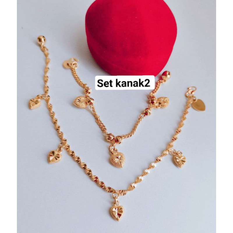 Buy Set Rantai Tangan Kaki Kanak Kanak Emas Korea Sadur Set Rama Rama Ibu Dan Anak Seetracker Malaysia