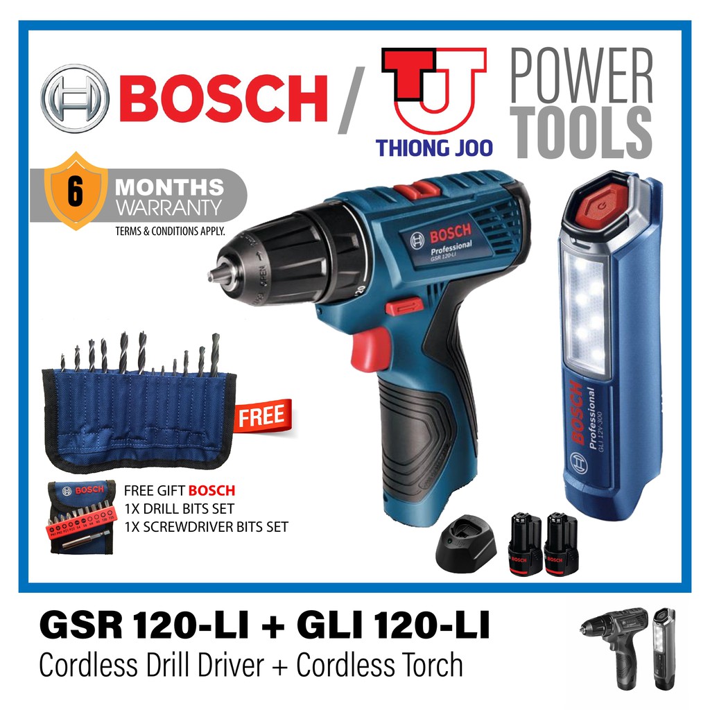 Bosch Gsr 120 Li Cordless Drill Driver Gli 120 Li Cordless Torch