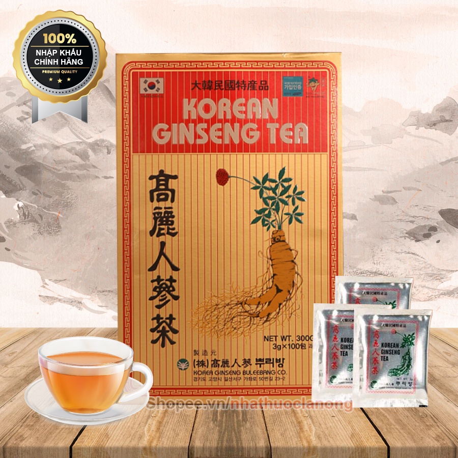 (Genuine) Korean Ginseng Tea Korean Ginseng Tea Box Of 100 Packs x 3g