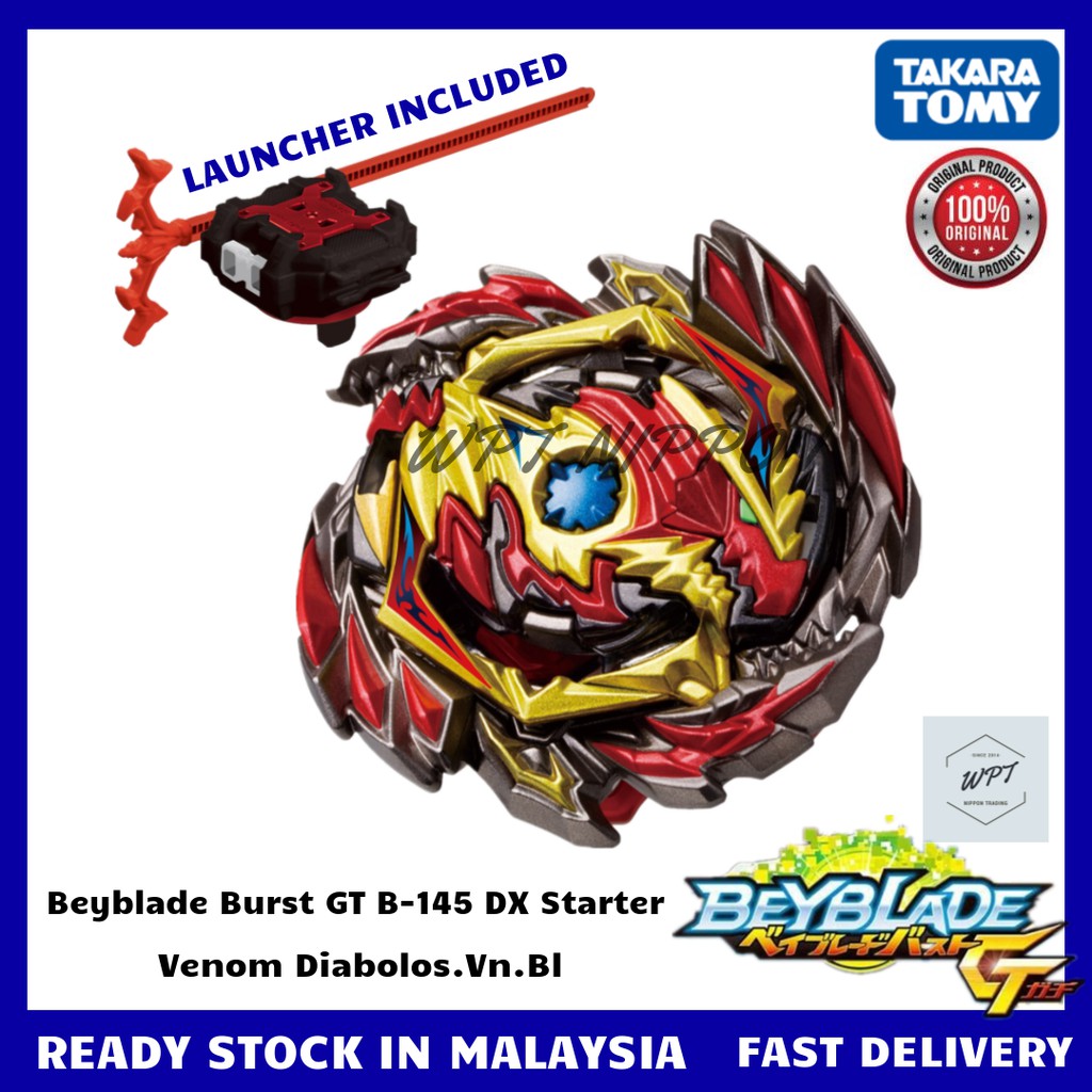 Toys Hobbies Tv Movie Character Toys Takara Tomy Beyblade Burst Gt B 145 Venom Diabolos Vn Bl Dx Starter Theportal0