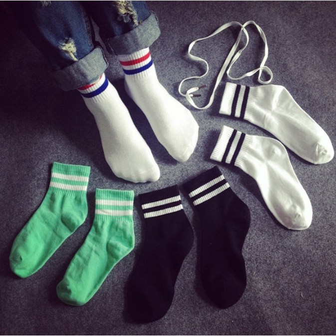 Fashion Stripe Women Men Cotton Socks Harajuku Novelty Crew Socks