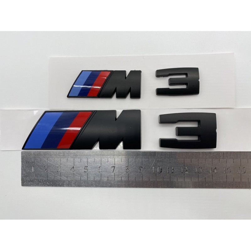 BMW M3 Logo Emblem M Sport Rear Trunk Boot Emblem Fender Emblem Logo M3 Badge Logo Matt Black